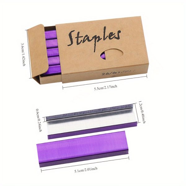 1000pcs Assorted Colors Metal Staples