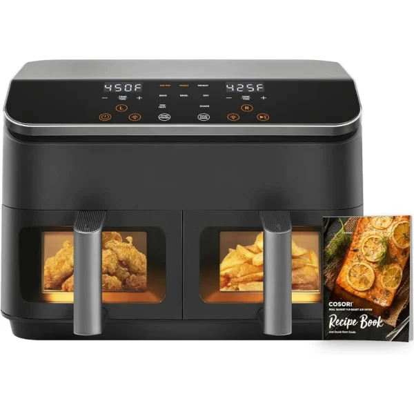 Double basket air fryer 9 quarts