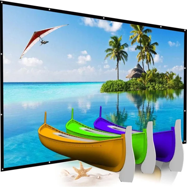 16:9 Foldable HD Outdoor Movie Screen for Home Theater