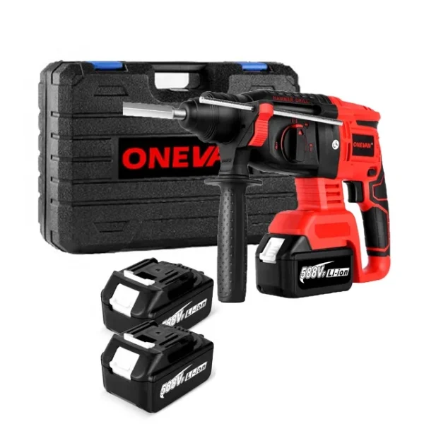 10600IPM 2000W Brushless Cordless Rotary Hammer Drill Rechargeable Electric Hammer Impact Drill